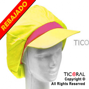 SOMB BOINA FLUO CON VISERA AMARILLO Y FUCSIA HS5831-1 x 1